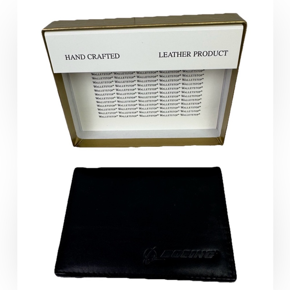 Boeing Genuine Leather Business Card Holder Wallet ID Case NIB Made In India